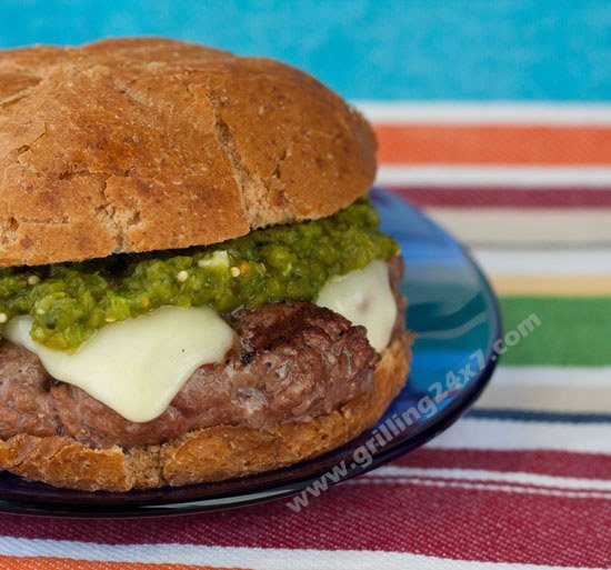 Green Chile Cheeseburger Recipe - Grilling24x7