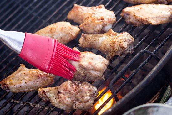 Grilled Old Bay Wings Recipe - Brush the wings with apple cider vinegar and Old Bay
