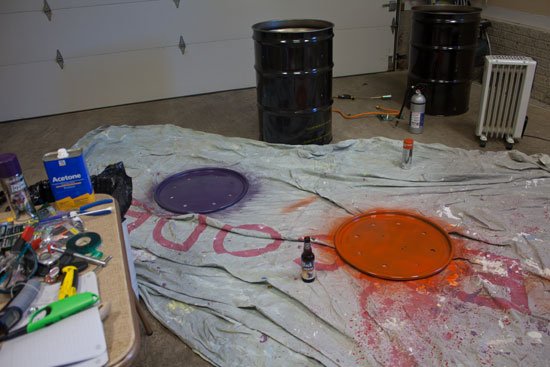painting an ugly drum smoker