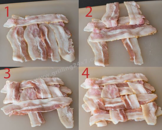 Making a bacon blanket; a simple 4x4 bacon weave #bbq - grilling24x7.com